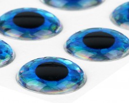 3D Epoxy Eyes, Holographic Blue, 4.5 mm